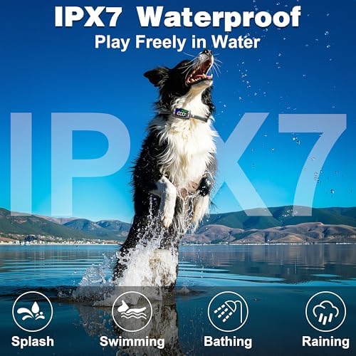 GPS Wireless Dog Fence System, Rechargeable Electric Fence for Dogs, IPX6 Waterproof Collar, Adjustable Warning, 33Yd-1000Yd Range, Pet Safe Outdoor Containment for Most Breeds
