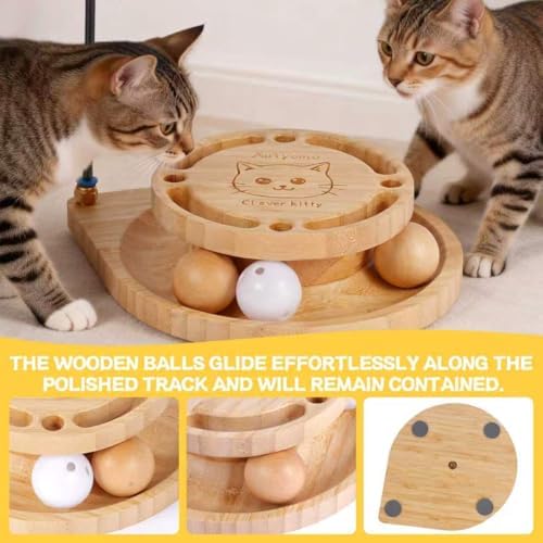 Cat Ball Track Toy, Interactive Cat Toy for Indoor Cats