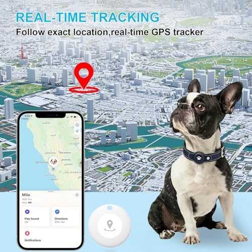 New GPS Tracker for Dogs: Smart Pet Collar with Real-Time Tracking,No Monthly Fee/Subscription (iOS & Android) Waterproof, Anti-Lost,365-Day Long Battery Life GPS Tracker Dog Collar(Tracker Included)