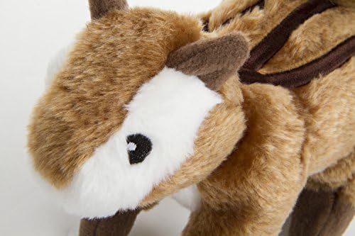 goDog Wildlife Chipmunk Squeaky Plush Dog Toy, Chew Guard Technology - Brown, Large