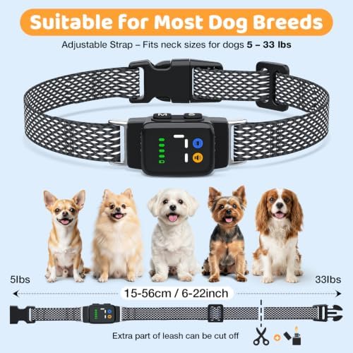 MASBRILL Rechargeable Bark Dog Collar, Adjustable Sensitivity