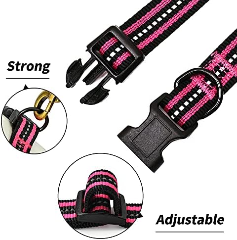 Mile High Life Reflective Dog Collar, Adjustable Lightweight Quick Release