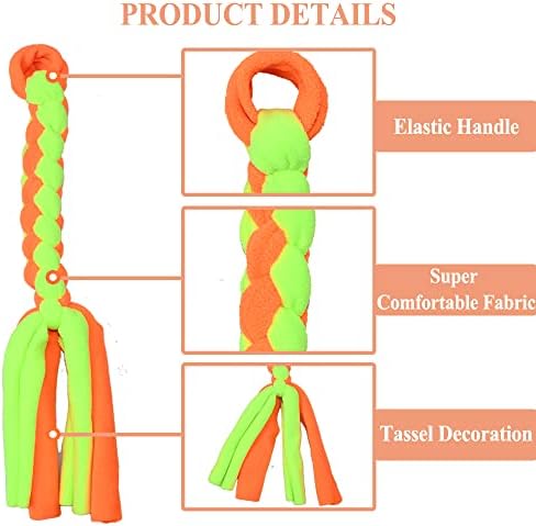 ASOCEA 3 Pack Dog Rope Toys Flirt Pole Replacement for Small Medium Dogs