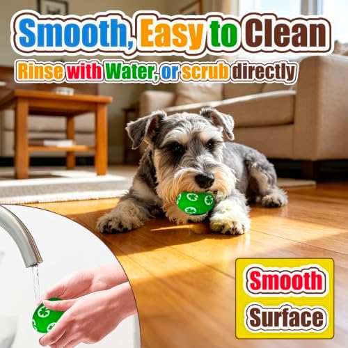 HOLYSTEED Latex Squeaky Dog Toys for Small Dogs, Mini Breed, 1.7" Oval Ball