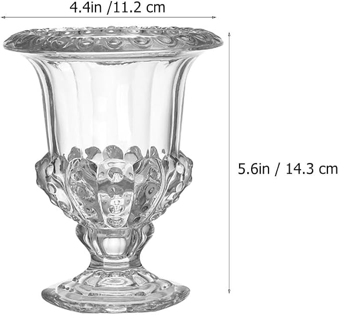 Glass Votive Holder 2 Pcs Glass Vase Ceramic Decor Tabletop Plant Stand Floor Vases Clear Vase for Flowers Home Ornament Transparent Household Flower Planter Air