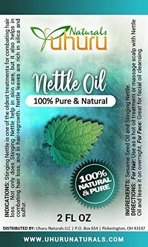 Uhuru Naturals Original Nettle Hair Growth Oil (2oz) – African Remedy for Thinning Hair, Breakage & Dry Scalp | Natural Regrowth Treatment for Men & Women | All Hair Types