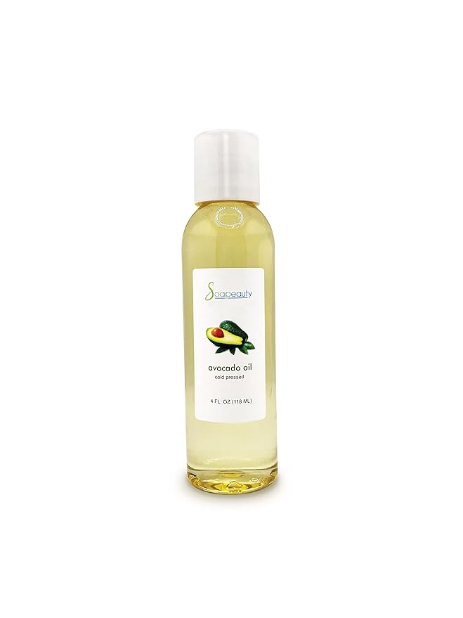 Soapeauty Avocado Oil for Skin & Hair - Cold Pressed - 100% Pure & Natural - Carrier Oil for Essential Oils - Massage Oil - 4 fl oz