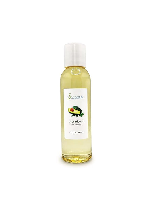 Soapeauty Avocado Oil for Skin & Hair - Cold Pressed - 100% Pure & Natural - Carrier Oil for Essential Oils - Massage Oil - 4 fl oz