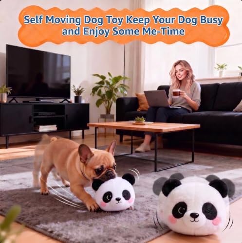 Interactive Dog Toy, 3 Modes Bouncing Talking Squeaky Dog Toy(Panda)