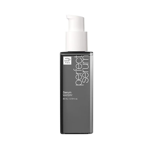Mise En Scene Perfect Serum Watery - Moisturizing Hair Oil for Ligtweight & Dry | Low Porosity Hair Products | Long Lasting Hydrating | For Fine & Thin Hair, Oily Scalp | Citrus Scent, 2.70 fl. Oz