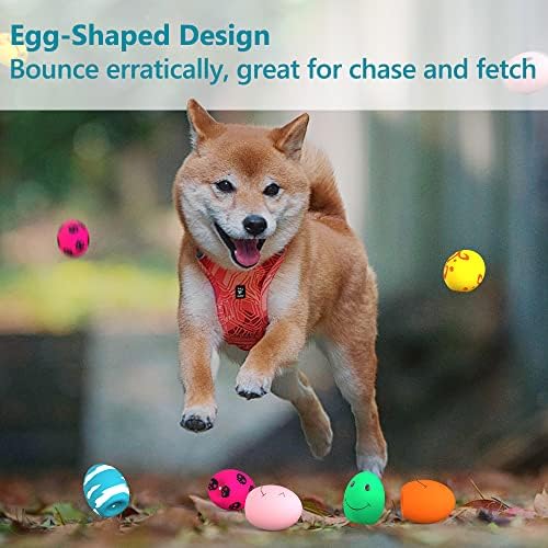 SCHITEC Squeaky Dog Toys, 3 Pack Soft Latex Balls for Puppies Small Dogs