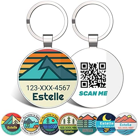 QR Code Dog Tag,Pet ID Tags, Dog Tags Personalized for Pets,Smart Dog ID Tags,Custom Dog Tags-Free Online&Scan QR Receive Instant Location Alert Email