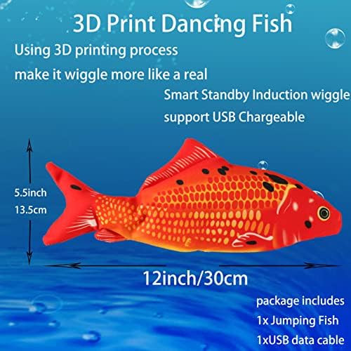 Flopping Fish Electric Dog Toy,Realistic Interac tive for Small Medium Dogs