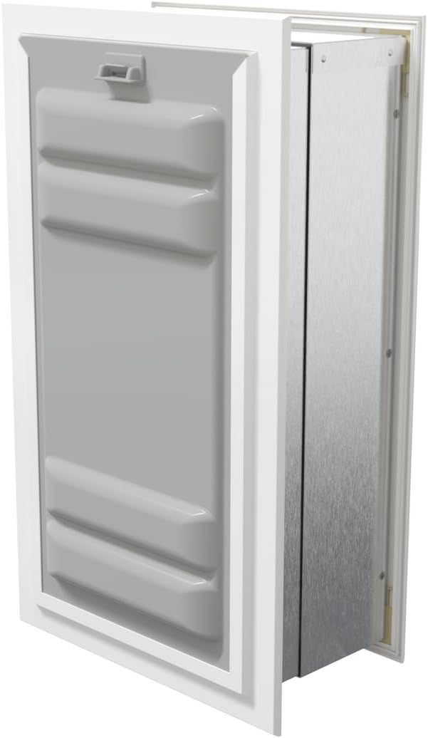 Endura Flap Single Flap Pet Door for Thick Walls | Deep Wall Design up to 13" Thick | Insulating Dual-Layer Flap & Durable Aluminum Frame | Includes Locking Cover | White, Large, Single Flap