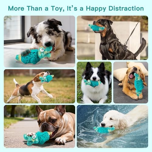 Dog Toys for Aggressive Chewers, Tough Squeaky Dog Chew Toy