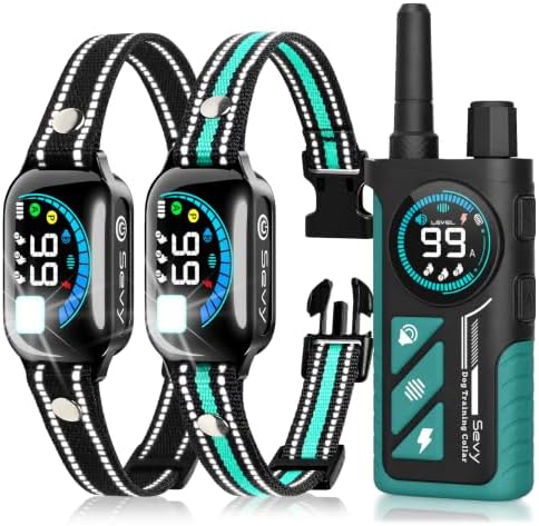 Sevy Buzzy 2-in-1 Dog Bark Collar & Dog Shock Collar with Remote for 2 Dogs