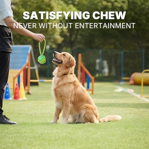 Tug of War Dog Toy with Ball, Interactive Dog Toys, Dog Rope Ball Toys
