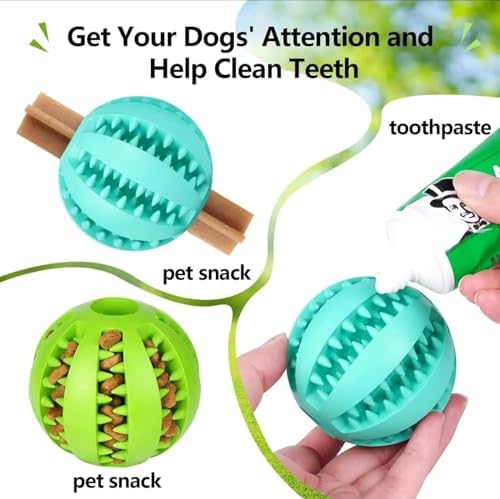 Interactive Dog Treat Ball Toy, Dental Cleaning Chew Ball, IQ Training Toy for Dogs, Teeth Cleaning Dispenser by Louis LUX (Pink)
