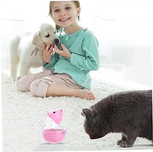 2pcs Cat Tumbler Toy Interactive Mouse Shape PET Feeder Automatic Snack Dispenser for Cats for Play and Treats
