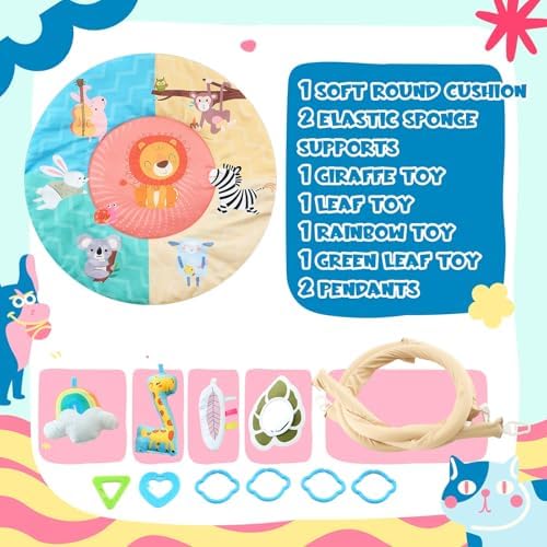 Dog Cat Play Gym with Squeaky Toys, Pet Activity Pad, 30x20