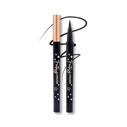 Beauty Fantasy Eyeliner Pen – Ultra-Fine Felt Tip, Waterproof & Smudge-Proof Liquid Eyeliner, 24H Long Wear, Jet Black, Quick-Drying, Cruelty-Free, 0.01 FL.OZ/0.4 ML