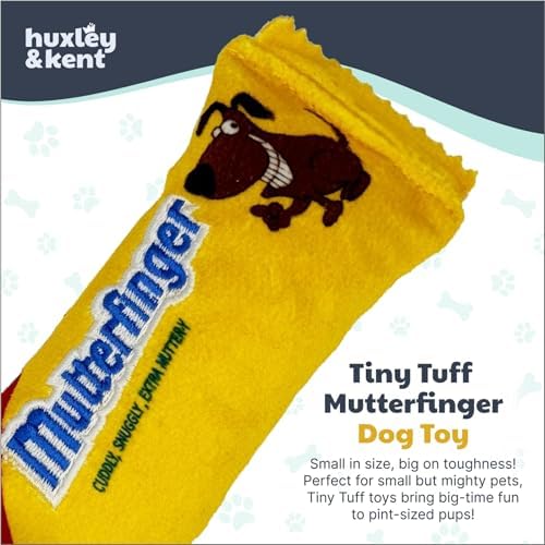Huxley & Kent Tiny Tuff Plush Dog Toy, Mutterfinger