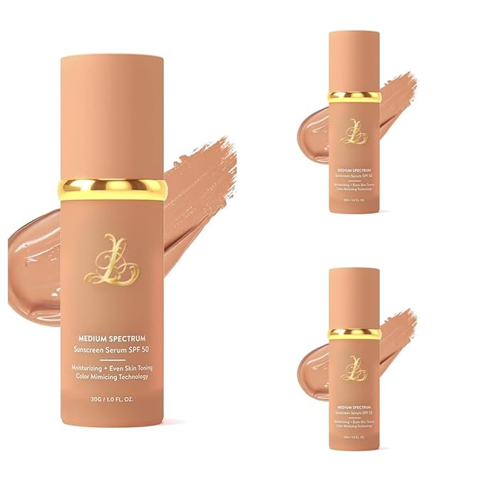 Foundation 4 In 1 Liquid Foundation, Long Lasting Waterproof, Spf 50+,& Longwearing & Waterproof, Hydrating Color Changing Foundation Light Spectrum for Gym, Sport (3pc)