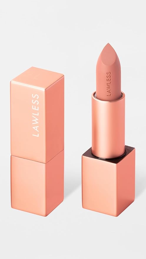 Lawless Women's Forget the Filler Lip-Plumping Line-Smoothing Satin Cream Lipstick, Wedding Day, Pink, 0.1 Ounce