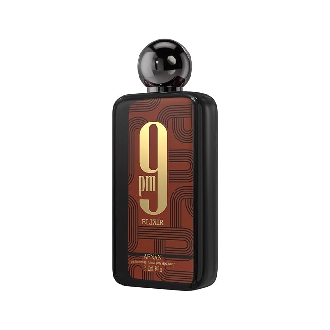 Afnan 9 PM Elixir Unisex Extrait de Parfum, 3.4 Fl. Oz