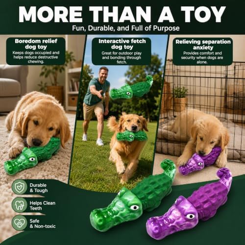 Fuufome Alligator Dog Chew Toys 2 Pack