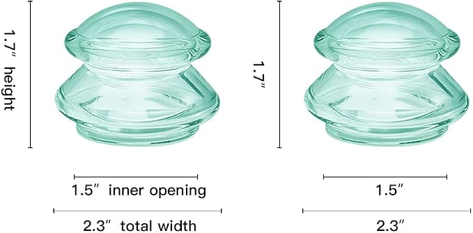 Cupping Therapy Sets (M Size, 2 Cups) Silicone Massage Cups Vacuum Suction Cups for Body Massage…