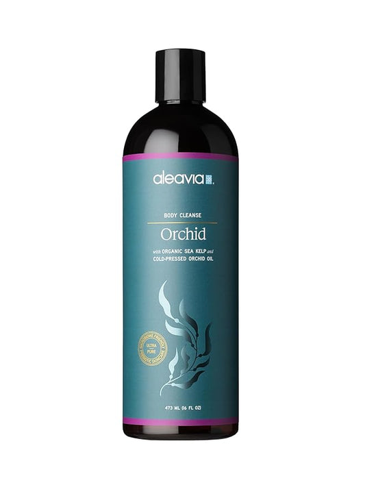 Aleavia Body Cleanse – Organic & All-Natural Prebiotic Body Wash with Pure Cold-Pressed Orchid Oil – Nourish Your Skin Microbiome – 16 Oz
