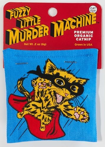 Blue Q Catnip - Cute Cat Toys for Biting w/Funny Graphics - Murder Machine