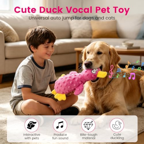 Indestructible Dog Toy for Aggressive Chewers, Puppy Teething Toys, Yellow