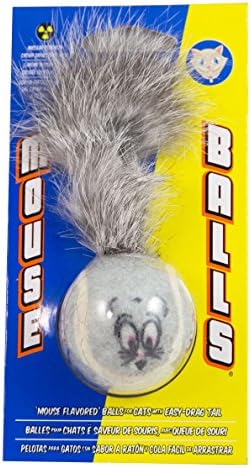 PetSport Mouse Balls - Mouse Balls for Cats, Catnip Toys, Mouse Toy, Interactive, Certified Non-Toxic, 100% Natural Catnip, Won't Wear Down Teeth - 1.5" (Pack of 1)