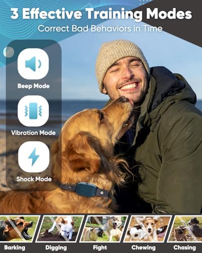Remote Dog Training Collar, 3000FT Range, IP67 Waterproof, Rechargeable