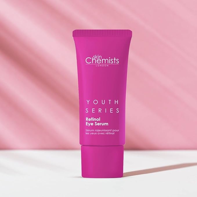 skinChemists Retinol + Bakuchiol Eye Serum for Fine Lines & Dark Circles – Gentle Under Eye Treatment