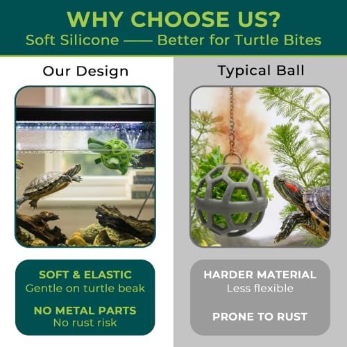 Turtle Feeder Ball, Aquatic Turtle Tank Accessories, Red Eared Slider Turtles Toys, Aquarium Decorations