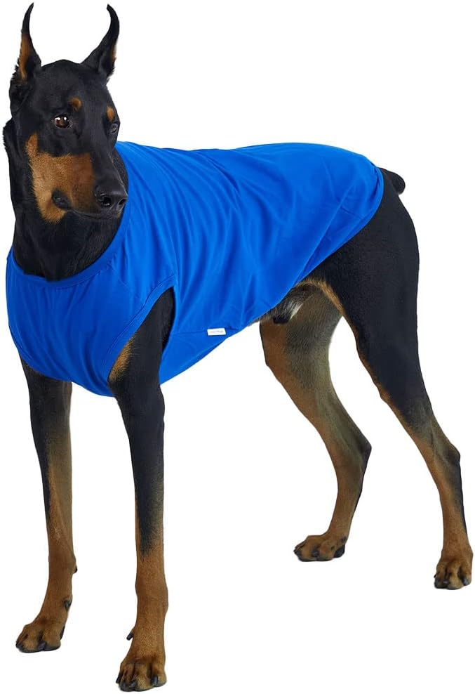 Dog Sleeveless Tank Top Cotton Shirt Blue 3X-Large