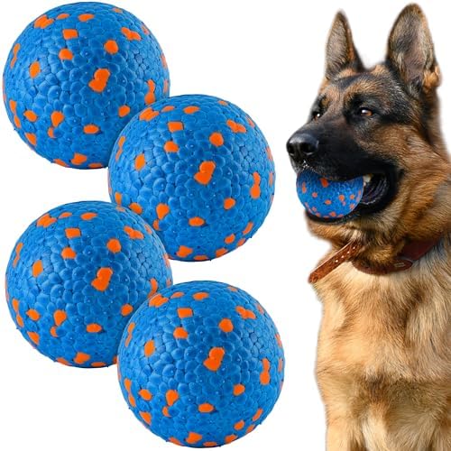 FUSOTO 4Pcs Dog Balls, Tennis Balls for Dog, Blue