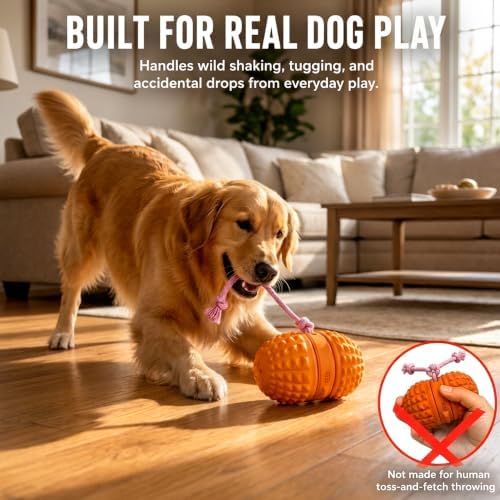 Smart Interactive Dog Toy, 8 Modes Automatic Rolling Ball with a Recording Function, Food-Grade Rubber Material Interactive Dog Ball for Medium and Large Dogs