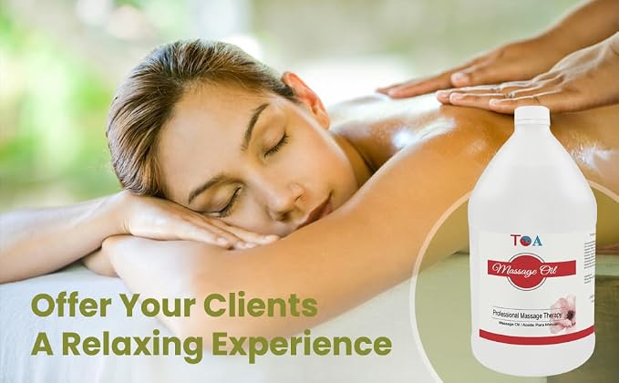 ‌TOA Hydrating Massage Oil - Natural Mineral Massage Oil for Massage Therapy - Body Massage Spa Massaging for Professional Massage Therapists (1Gallon)
