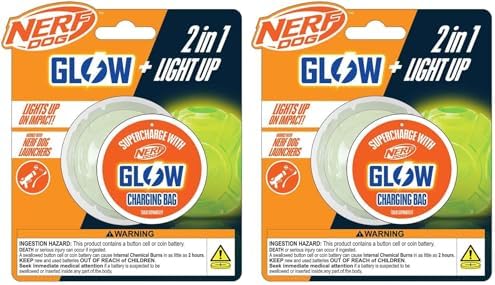 Nerf 2.5in TPR Lightning LED Glow Ball - No Color (Pack of 2)