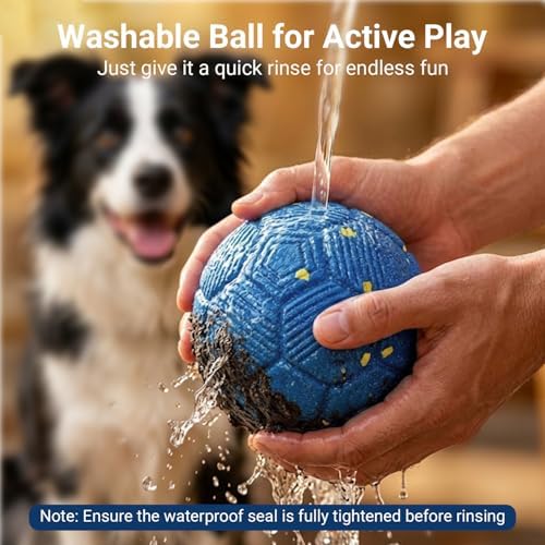 Smart Interactive Dog Ball, Automatic Moving Dog Toy with 3 Play Modes, Durable E-TPU Material, IP65 Active Moving Pet Toy Ball for Medium and Large Dogs, Blue