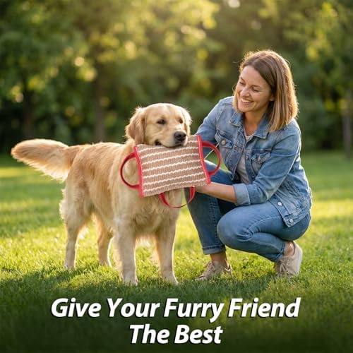 2 Pcs Dog Bite Pillow Tug Toy with Handles, Bite Pillow Dog Training Stick