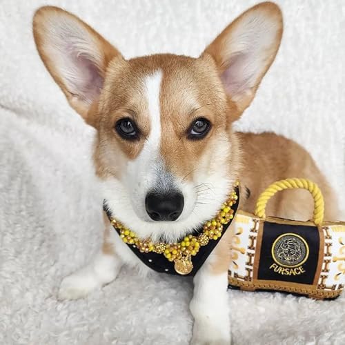 Haute Diggity Dog Fursace Handbag Plush Dog Toy, Designer Parody Chew Toys
