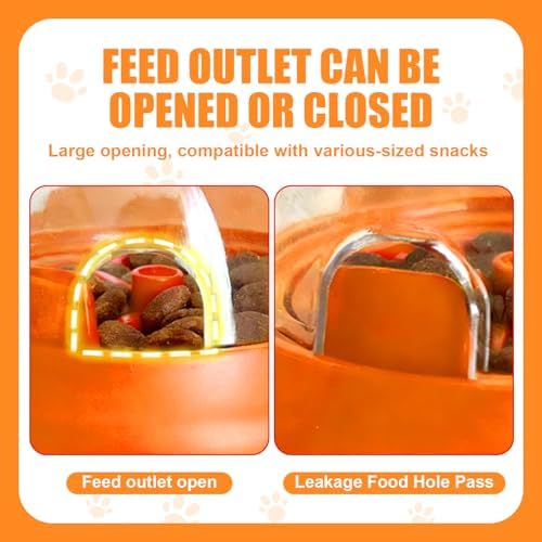Interactive Dog Toy Food Puzzle, Treat Dispensing Slow Feeder for Dogs & Cats, Enrichment Toy to Reduce Boredom, IQ Training Toy, Pet Food Dispenser with DIY Stickers