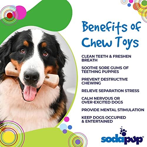 SodaPup Mod Bone – Durable Dog Chew Toy and Treat Dispenser Made in USA from Non-Toxic, Pet Safe, Food Safe Nylon Material for Mental Stimulation, Clean Teeth, Fresh Breath, Problem Chewing, & More