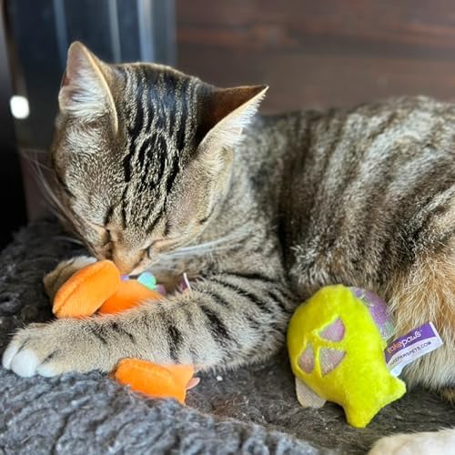 Catnip & Silvervine Plush Cat Toy for Kittens - Crab