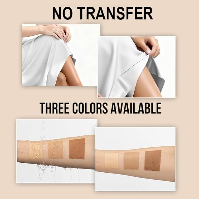 O’CHEAL Waterproof Leg Makeup Cream, No Transfer Tattoo Cover Up&Scar Concealer, Long Lasting Body Foundation for Flawless Skin, Leg Varicose Vein Cover Up, Suitable All Skin Tones (Light Brown)